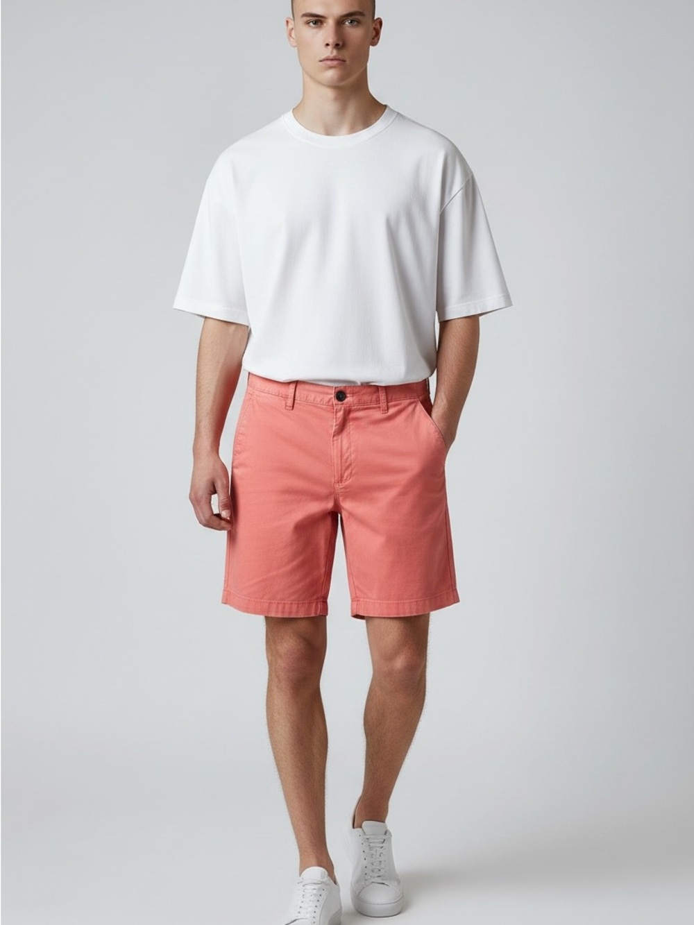 George Coral Flat-Front Men's Shorts